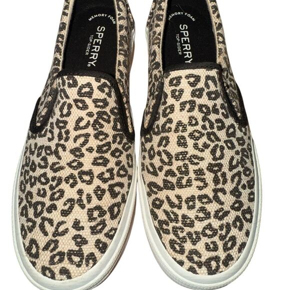 Sperry Women's Leopard Print Slip-On Shoes - Picture 1 of 5